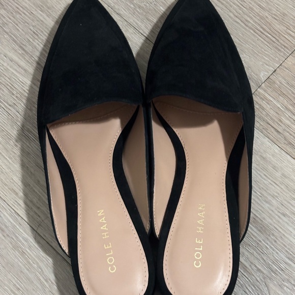 Cole Haan Black Suede Women's Piper Loafer Mule - Picture 4 of 6